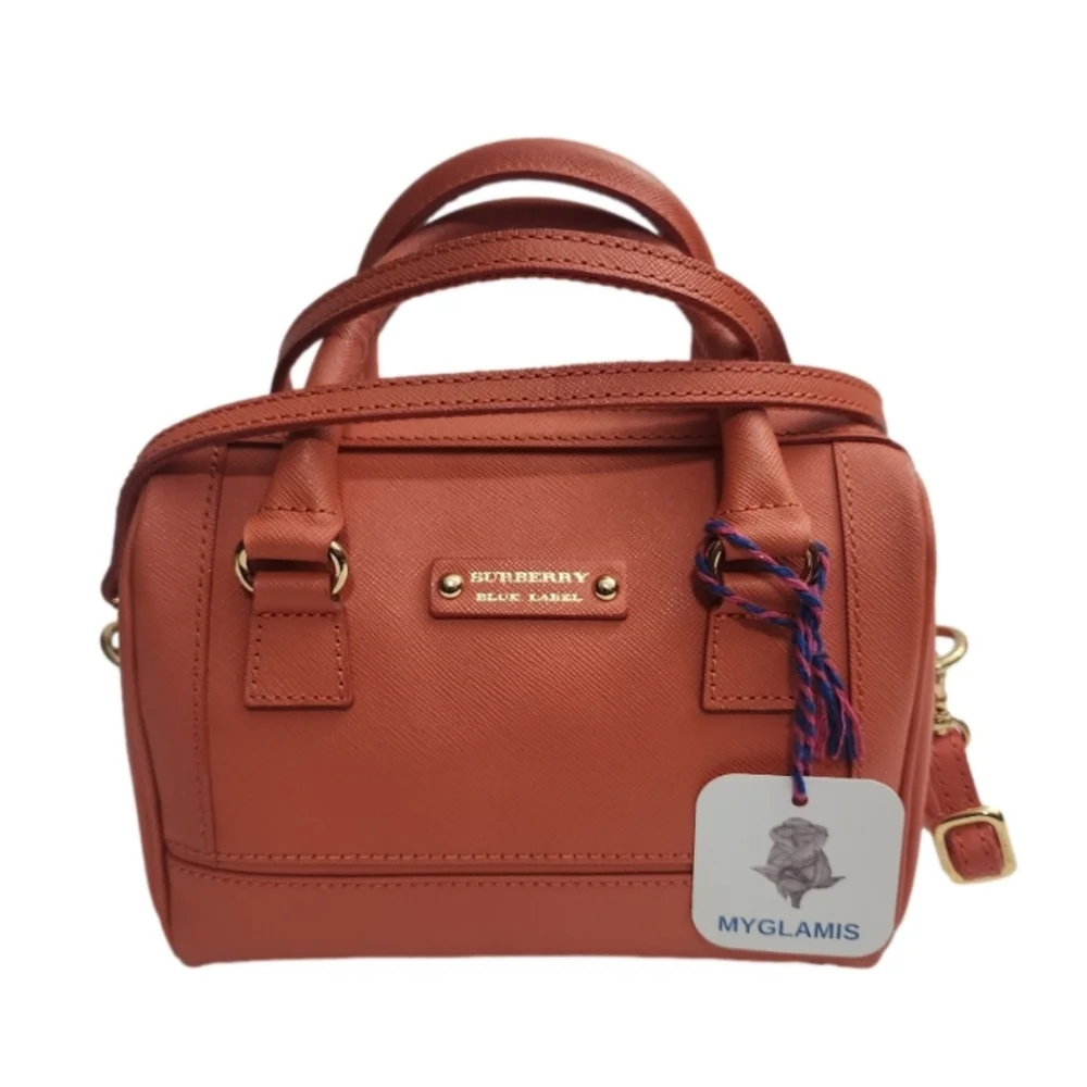 Authentic orange Burberry blue label leather mini boston 2-way bag - Picture 8 of 11